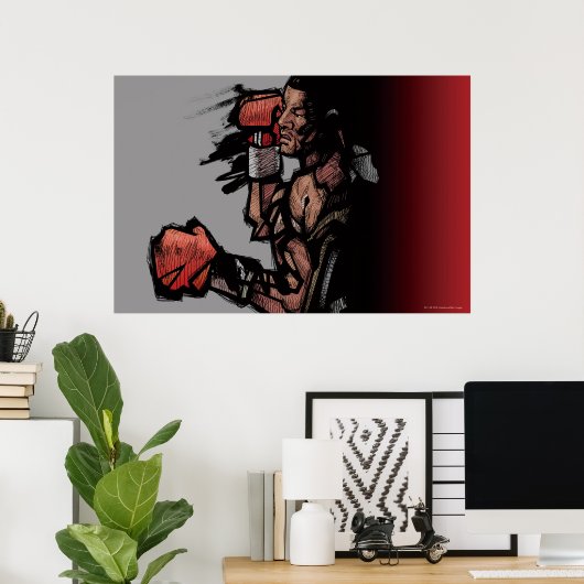 Boxer liegt runter poster (Heimbüro)