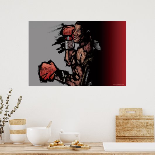 Boxer liegt runter poster (Küche)