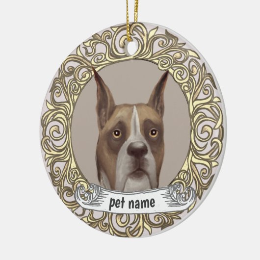 Boxer Love Memory Ornament (Links)