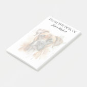 Boxer Lover Monogrammed Dog Post-it Klebezettel (angewinkelt)