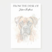 Boxer Lover Monogrammed Dog Post-it Klebezettel (Vorderseite)