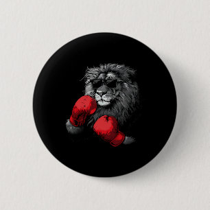 Boxer Löwe Porträt Motiv Wildtiere Kickboxen Liebe Button