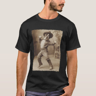 Boxer Lustiger Hund Alberner Cowboy T-Shirt