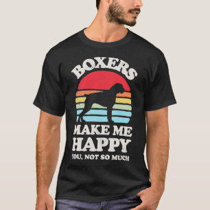 Boxer machen mich glücklich Sunset Retro für Männe T-Shirt