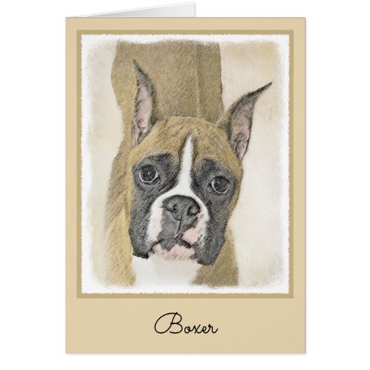 Boxer-Malerei - Niedliche Original Hunde-Kunst (Vorne)