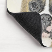 Boxer-Malerei - Niedliche Original Hunde-Kunst Mousepad (Ecke)