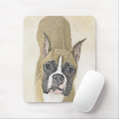 Boxer-Malerei - Niedliche Original Hunde-Kunst Mousepad (Mit Mouse)
