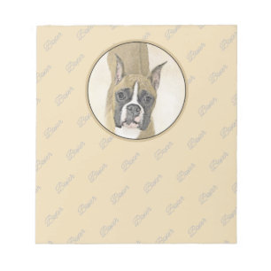 Boxer-Malerei - Niedliche Original Hunde-Kunst Notizblock