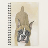 Boxer-Malerei - Niedliche Original Hunde-Kunst Planer (Vorderseite)