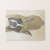 Boxer-Malerei - Niedliche Original Hunde-Kunst Puzzle (Horizontal)