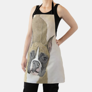 Boxer-Malerei - Niedliche Original Hunde-Kunst Schürze