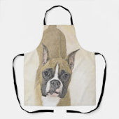 Boxer-Malerei - Niedliche Original Hunde-Kunst Schürze (Vorderseite)
