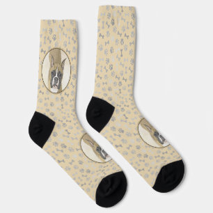 Boxer-Malerei - Niedliche Original Hunde-Kunst Socken