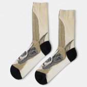 Boxer-Malerei - Niedliche Original Hunde-Kunst Socken (Linkes Detail)