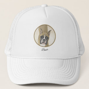 Boxer-Malerei - Niedliche Original Hunde-Kunst Truckerkappe