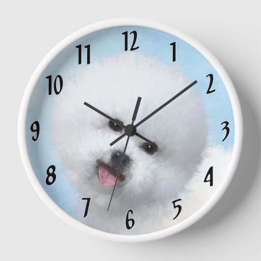 Boxer-Malerei - Niedliche Original Hunde-Kunst Uhr (Vorderseite)