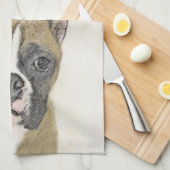Boxer-Malerei - Niedliche Original-Hundekunst Handtuch (Viertel Falte)