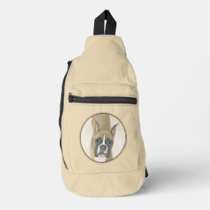 Boxer Malerei Reh Zugeschnitten Gestutzt Süßer Hun Crossbody Bag