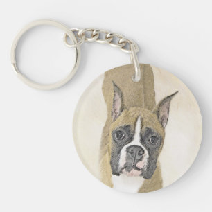 Boxer-Malerei - Süße originelle Hundekunst Schlüsselanhänger