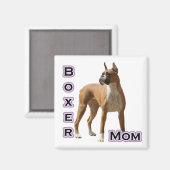 Boxer Mama 4 - Magnet (Vorderseite/Rückseite)