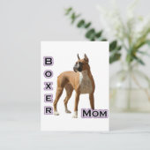 Boxer Mama 4 Postkarte (Stehend Vorderseite)