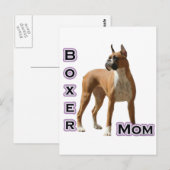 Boxer Mama 4 Postkarte (Vorne/Hinten)