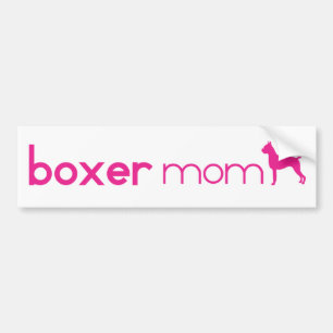 Boxer-Mama Autoaufkleber