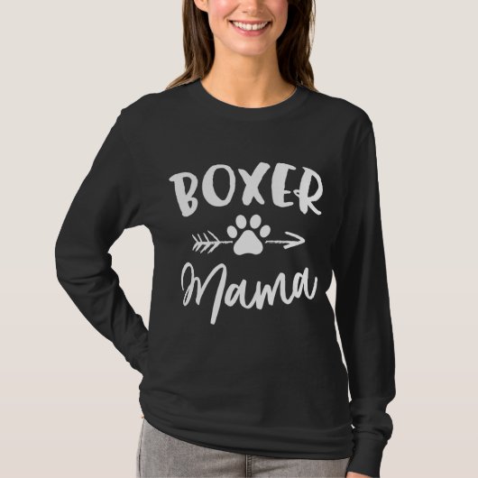 Boxer Mama Boxer Lover Eigentümer Geschenk Boxer D T-Shirt (Vorderseite)