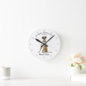 Boxer Mama Clock Runde Wanduhr (Zuhause)
