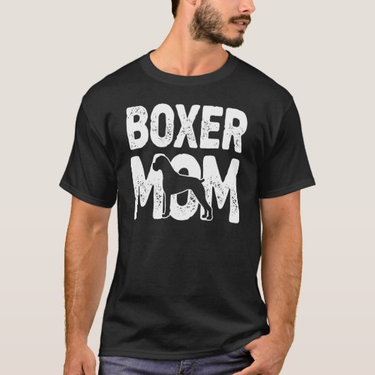 Boxer Mama Dog Boxer Mutter Hundebesitzerin T-Shirt (Vorderseite)