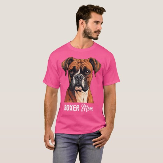 Boxer Mama Dog Boxer T-Shirt (Vorne ganz)