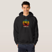 Boxer Mama Eigentümer Retro Style Vintage Farbige Hoodie (Vorne ganz)