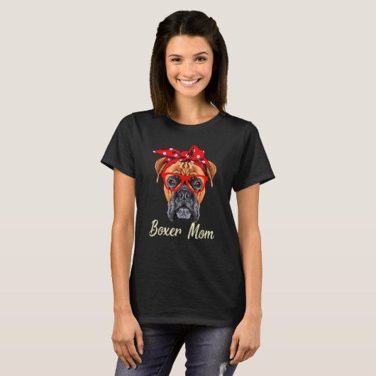 Boxer-Mama für Boxer-Hunde-T-Shirt T-Shirt (Vorne ganz)