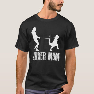 Boxer Mama Hund Dinosaurier Frauentag T-Shirt