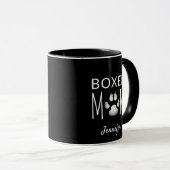 Boxer Mama Hund Paw Prints Personalisiert Tasse (VorderseiteRechts)