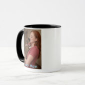 Boxer-Mama-Kaffeetasse mit süßem Brindle-Boxer-Wel Tasse (Vorderseite Links)