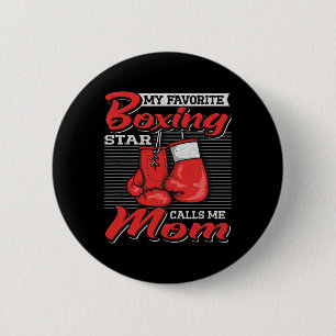 Boxer Mama Mein Lieblings-Boxing-Star nennt mich M Button