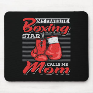 Boxer Mama Mein Lieblings-Boxing-Star nennt mich M Mousepad