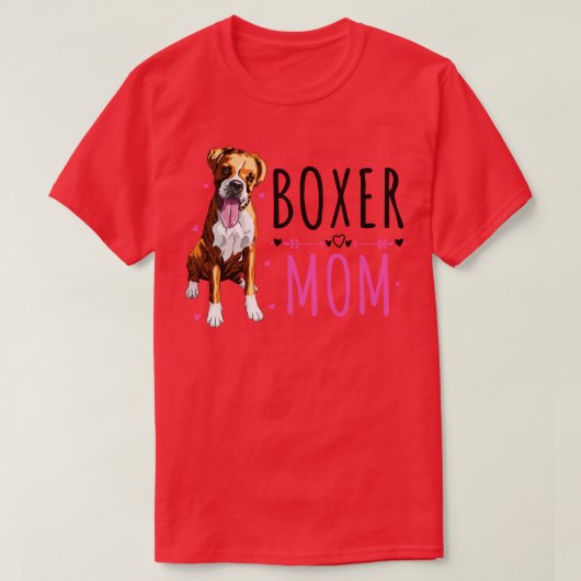 Boxer Mama Niedlich Boxer Lover Dog Eigentümer T-Shirt (Design vorne)