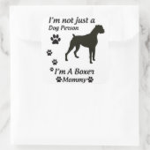 Boxer Mama Quadratischer Aufkleber (Tasche)