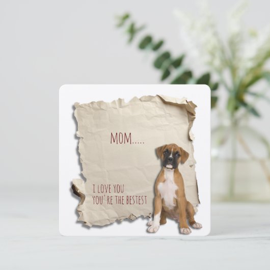 Boxer Mama Special Card Karte (Stehend Vorderseite)