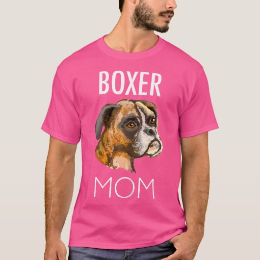 Boxer Mama Tshirt T-Shirt T Shirt (Vorderseite)