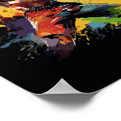 Boxer Man Boxing Paint Splash Boxhandschuhe Poster (Ecke)