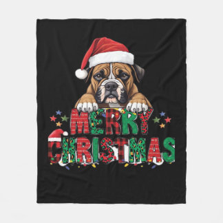 Boxer - Merry Christmas Dog Oversized T-Shirt Fleecedecke