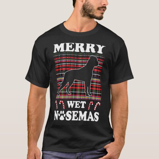 Boxer Merry Wet Nosemas Christmas Boxer Dog Eigent T-Shirt (Vorderseite)