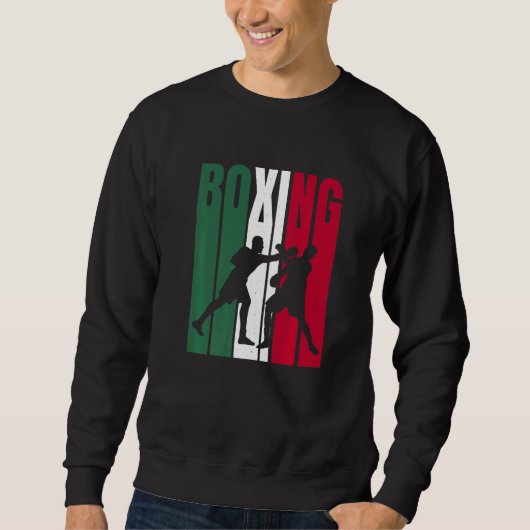 Boxer Mexicanisches Flaggenboxen Sweatshirt (Vorderseite)