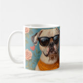 Boxer mit Herz-Rose Valentinstag Kaffeetasse (Links)
