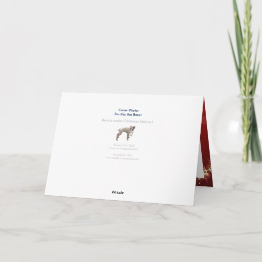 Boxer mit Kaffee Weihnachten (Rückseite)