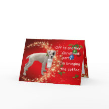 Boxer mit Kaffee Weihnachten