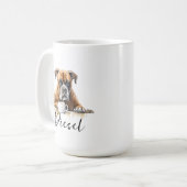 Boxer mit Kaffeehund Tasse mit Einstellung Aquarel (Vorderseite Links)